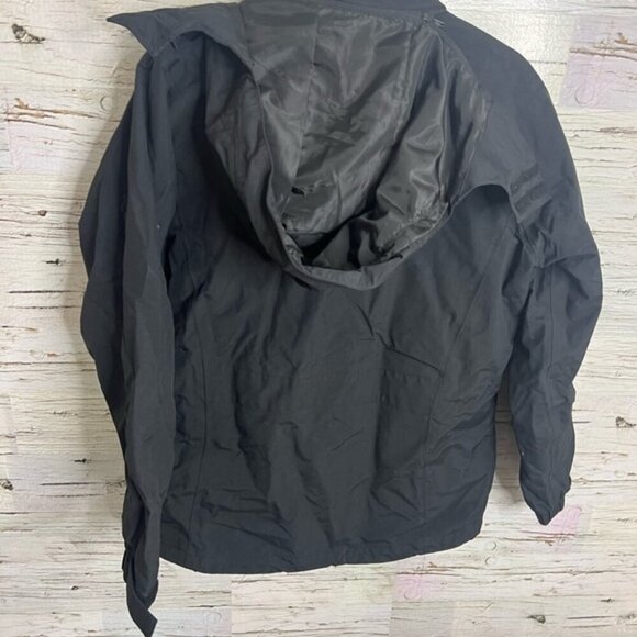 Eddie Bauer black jacket hooded size large  women’s - Picture 8 of 9